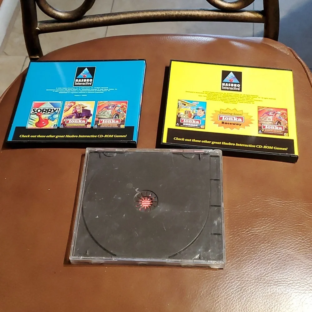 Vintage Lot of 3 Tonka PC Cd-Rom Hasbro Interactive Game 1997 Construction Garag